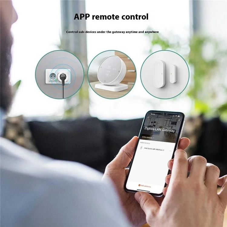 GW16 Smart Gateway Zigbee 3.0 Wired Single Mode Remote Control Smart Home Hub - Black