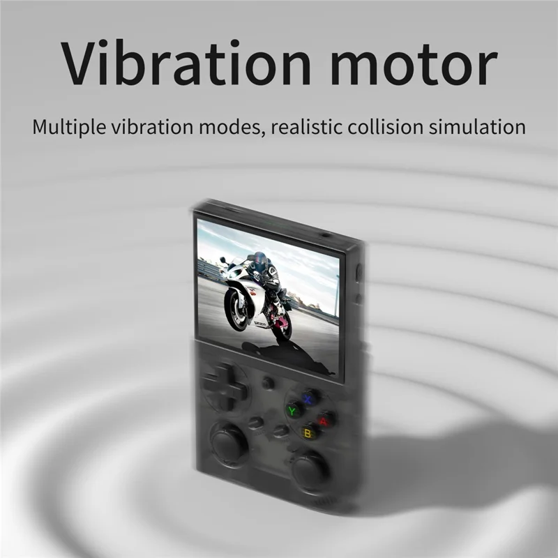 AMPOWN G350 Retro Handheld Game Console 3.5 Inch IPS Screen Wired Controller ( with 64G Memory ) - Transparent Black