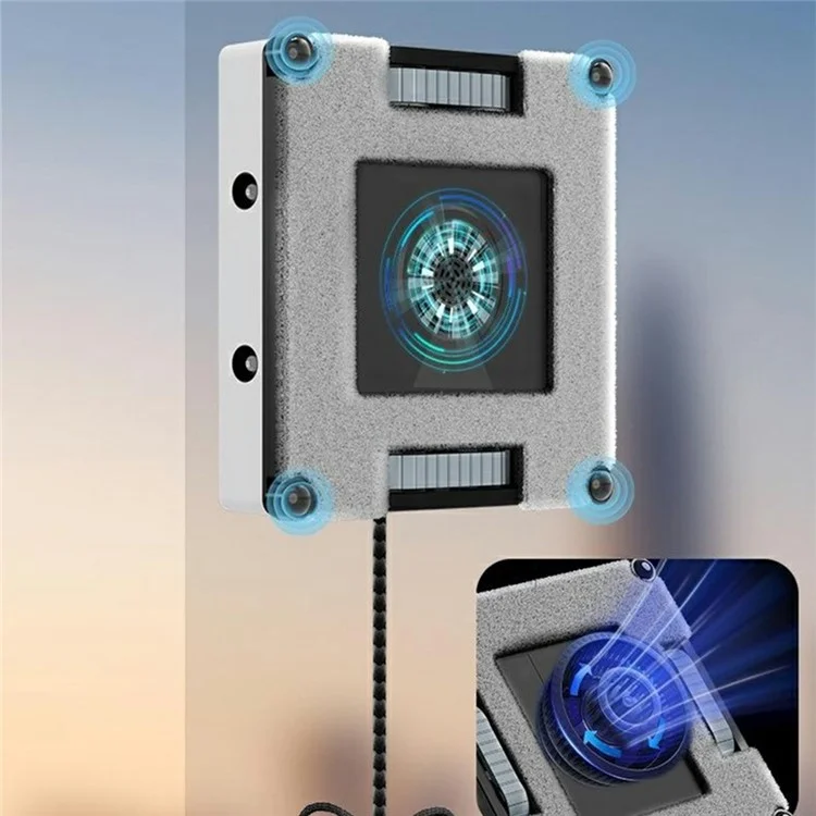 Robot limpiador de ventanas M83 Automático Eléctrico Control remoto Limpiador de cristal para uso doméstico - Blanco