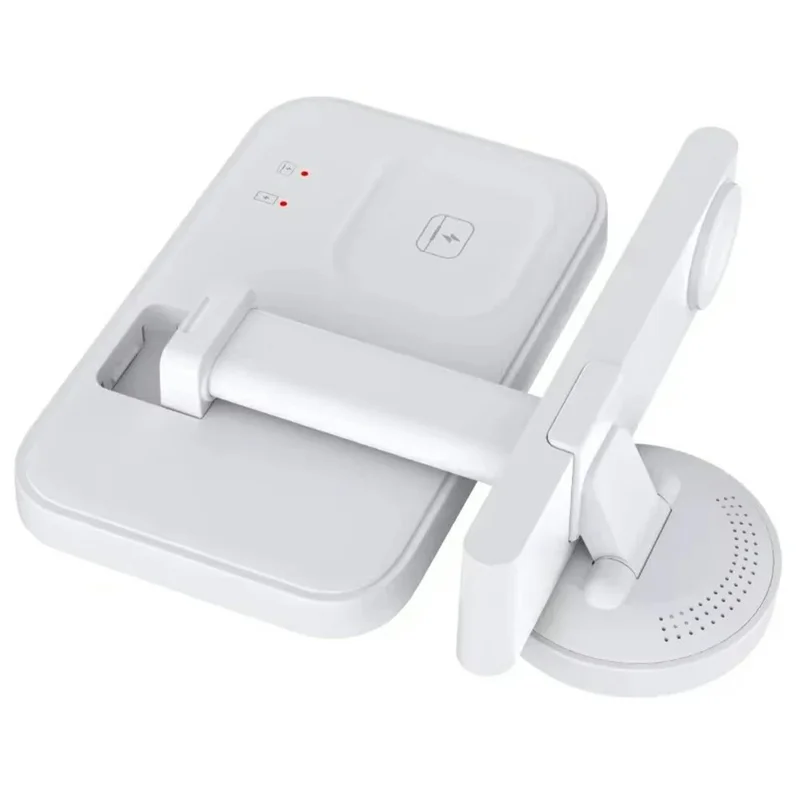 3 in 1 Magnetic Wireless Charger with WiFi 1080P Camera 15W Cell Phone Charging Stand - White