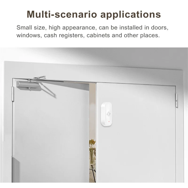 Tuya Smart WiFi Vibration Sensor Detection Smart Life APP Notification Real Time Motion Shock Alarm (No Battery)