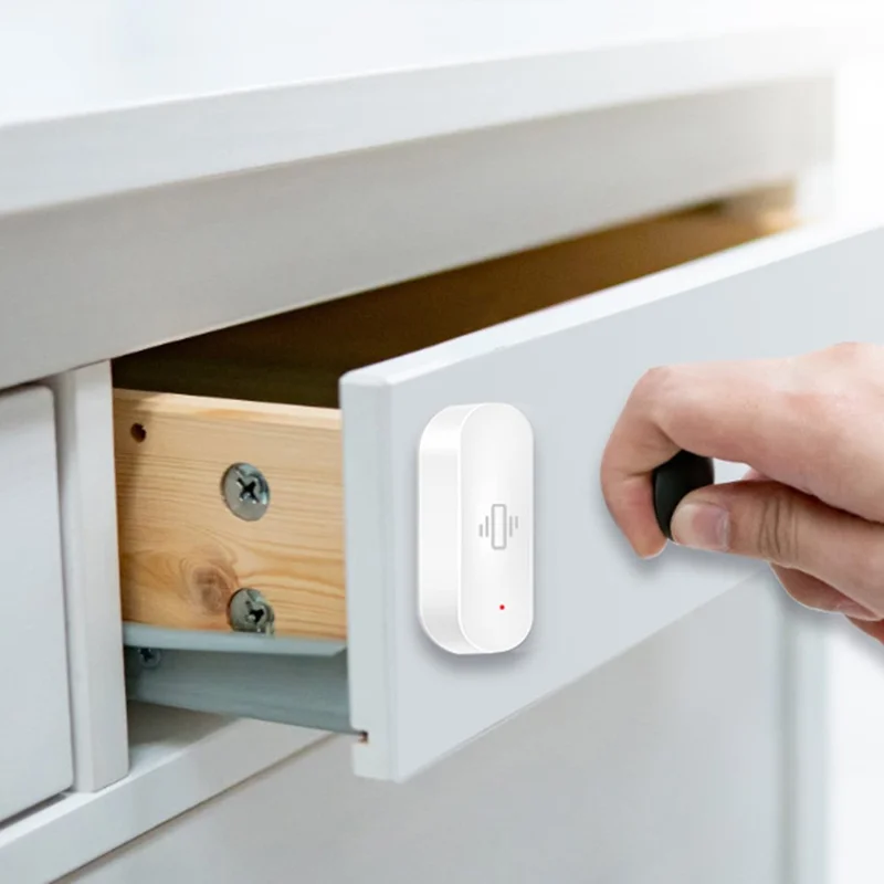 Tuya Smart WiFi Vibration Sensor Detection Smart Life APP Notification Real Time Motion Shock Alarm (No Battery)