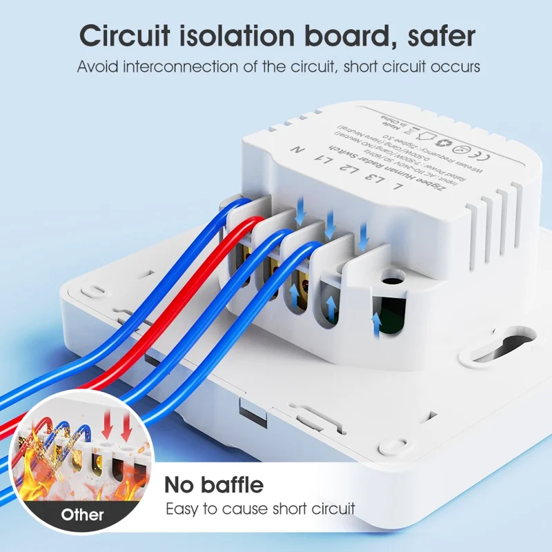 MG-KG126 Single Gang Zigbee Radar Smart Switch Remote Control Tuya Timer Human Sensor Wall Switch - Black