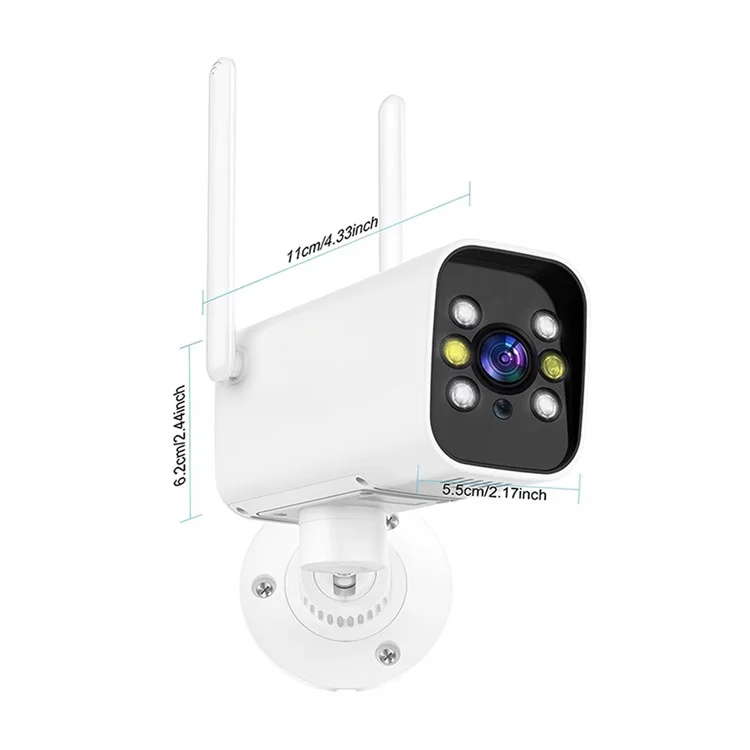 Cámara de seguridad doméstica K20 1080P HD con audio bidireccional, WiFi, visión nocturna y seguimiento de movimiento - Enchufe UE