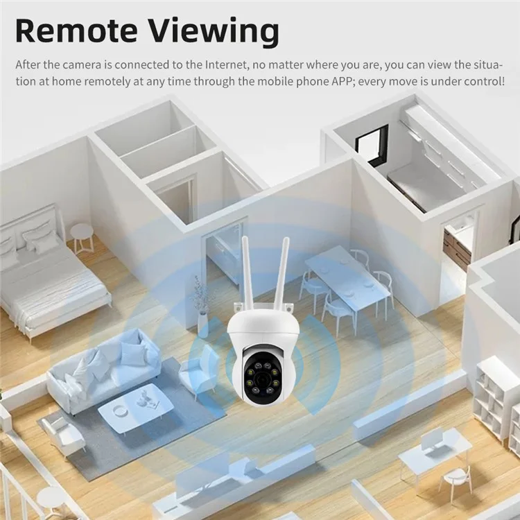 K21 360 Degree Panoramic Night Vision HD Home Security Camera Two Way Audio WiFi IP Camera