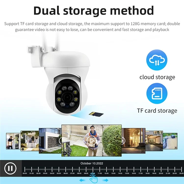 K21 360 Degree Panoramic Night Vision HD Home Security Camera Two Way Audio WiFi IP Camera