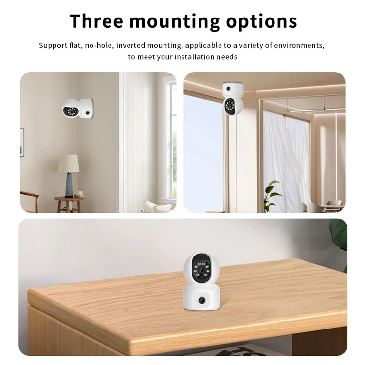 K22 Dual Lens 1080P HD Human Detection Camera Two Way Audio Home Security Night Vision WiFi Webcam