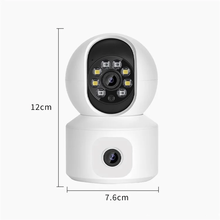 K22 Dual Lens 1080P HD Human Detection Camera Two Way Audio Home Security Night Vision WiFi Webcam