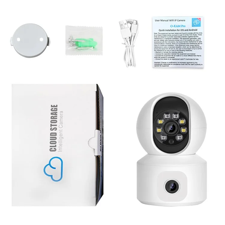K22 Dual Lens 1080P HD Human Detection Camera Two Way Audio Home Security Night Vision WiFi Webcam