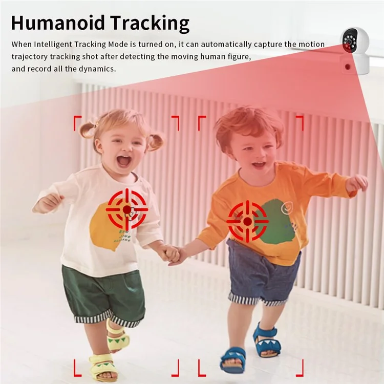 K22 Dual Lens 1080P HD Human Detection Camera Two Way Audio Home Security Night Vision WiFi Webcam