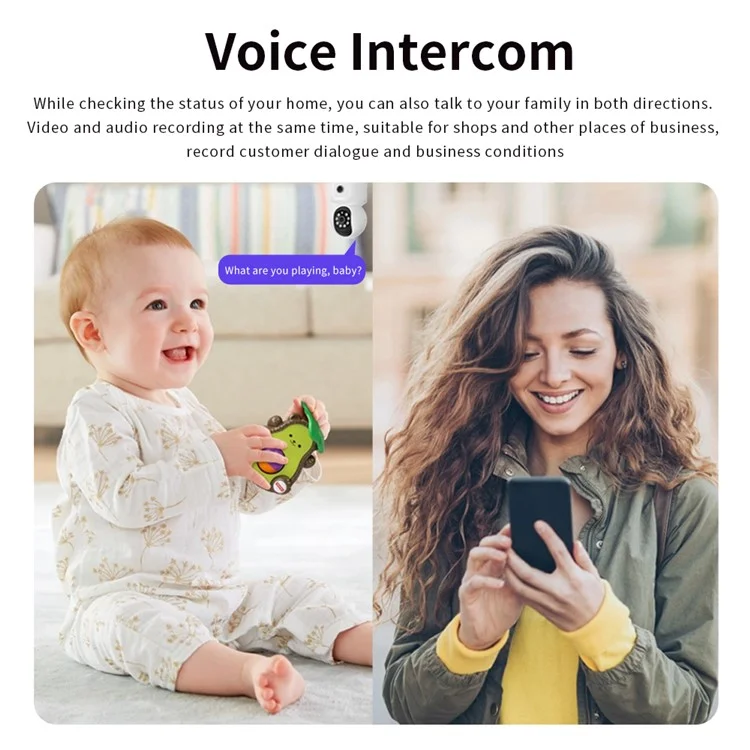 K22 Dual Lens 1080P HD Human Detection Camera Two Way Audio Home Security Night Vision WiFi Webcam