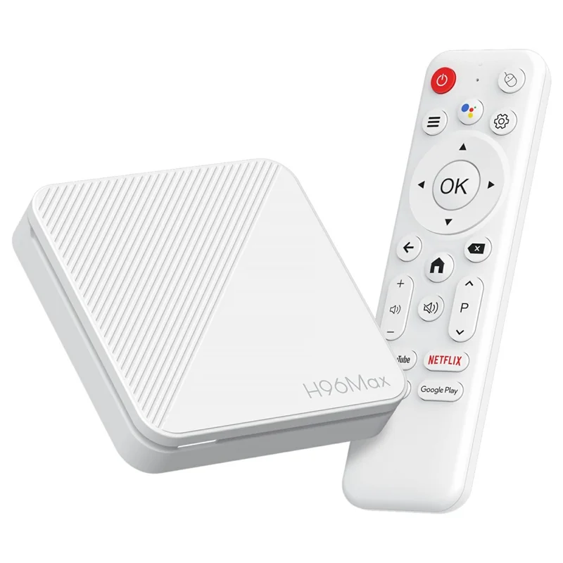 H96Max H313 2+16GB Android TV-boks WiFi 6 Bluetooth 4K Ultra HD-strømmingsenhed – UK-stik