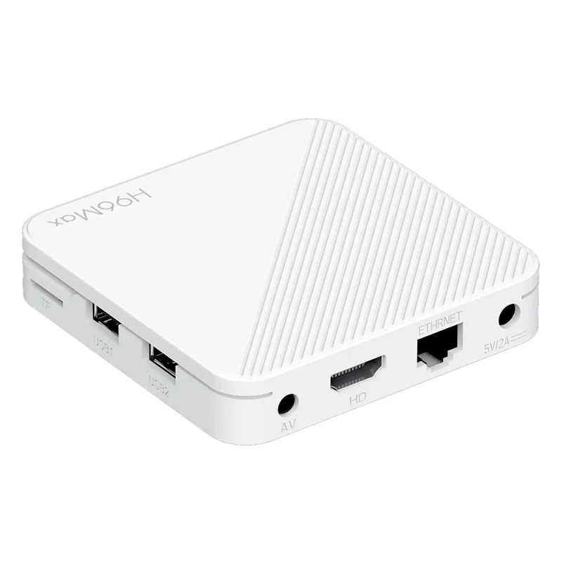 H96Max H313 2+16GB Android TV-boks WiFi 6 Bluetooth 4K Ultra HD-strømmingsenhed – UK-stik