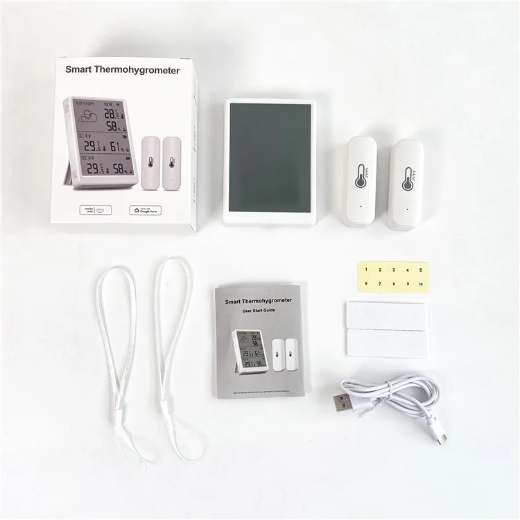 SMATRUL WSD023 WiFi RF Temperature Humidity Sensor LED Display Remote Control Smart APP Alarm Detector