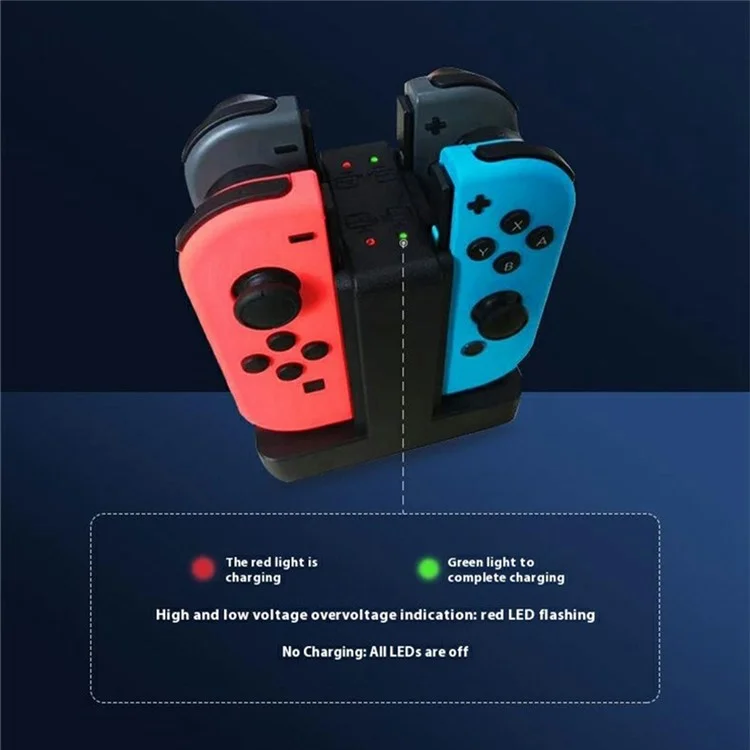 CX-111 For Nintendo Switch Pro Charging Dock 4 Controllers Quick Charge Charging Station