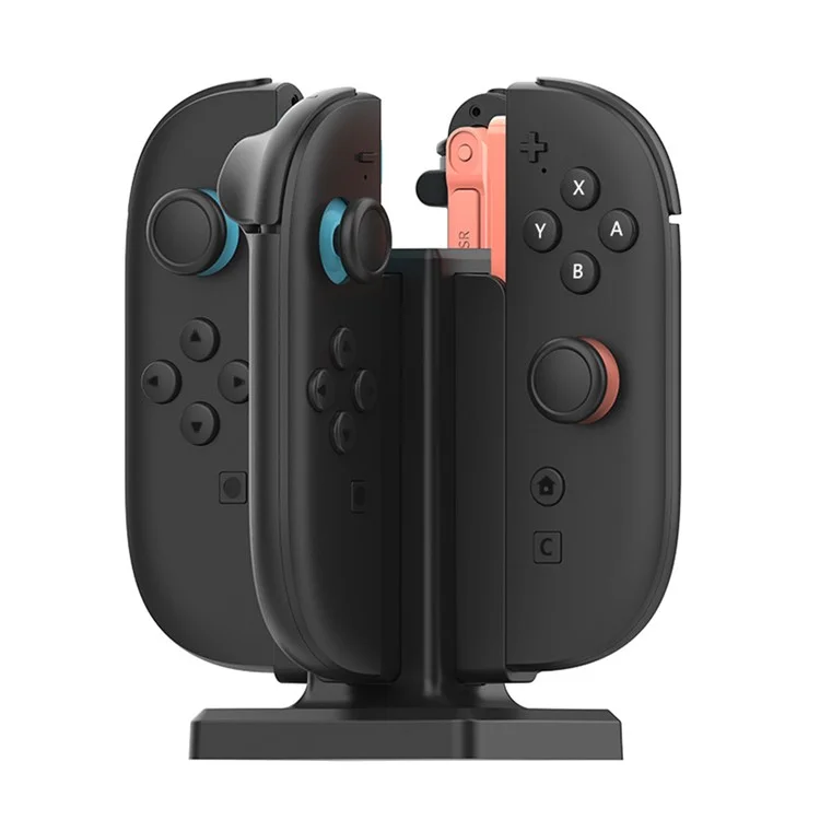 SW-TXZC017 For Nintendo Switch 2 Hand Grips Charging Dock 4 in 1 Magnetic Charging Stand Controllers Charger Base
