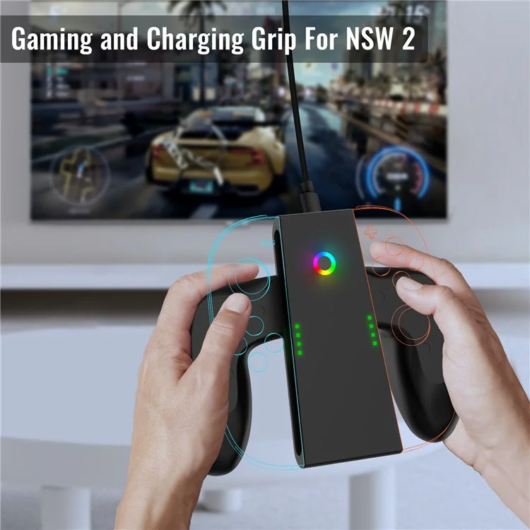 JYS-NS2287 For Nintendo Switch 2 Joy-Con Charging Grip Dual Controller Charger Dock