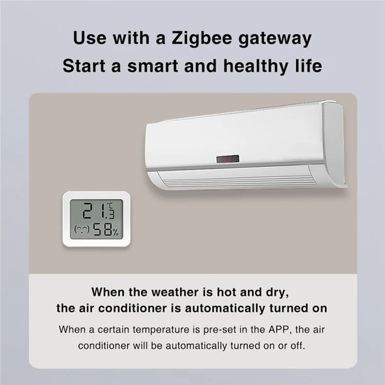 WSD500D Tuya Zigbee Smart Temperature Sensor Remote Monitoring LCD Display Humidity Detector