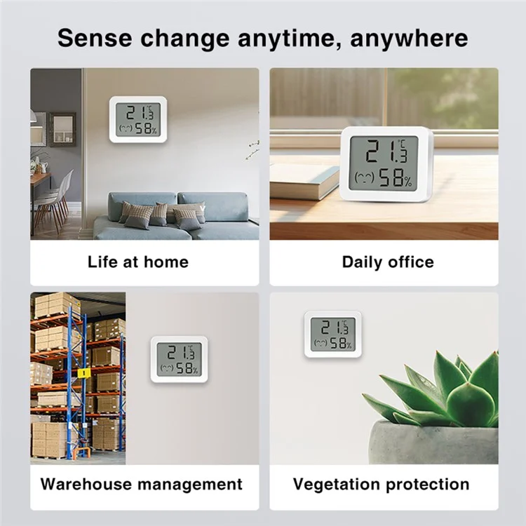 WSD500D Tuya Zigbee Smart Temperature Sensor Remote Monitoring LCD Display Humidity Detector