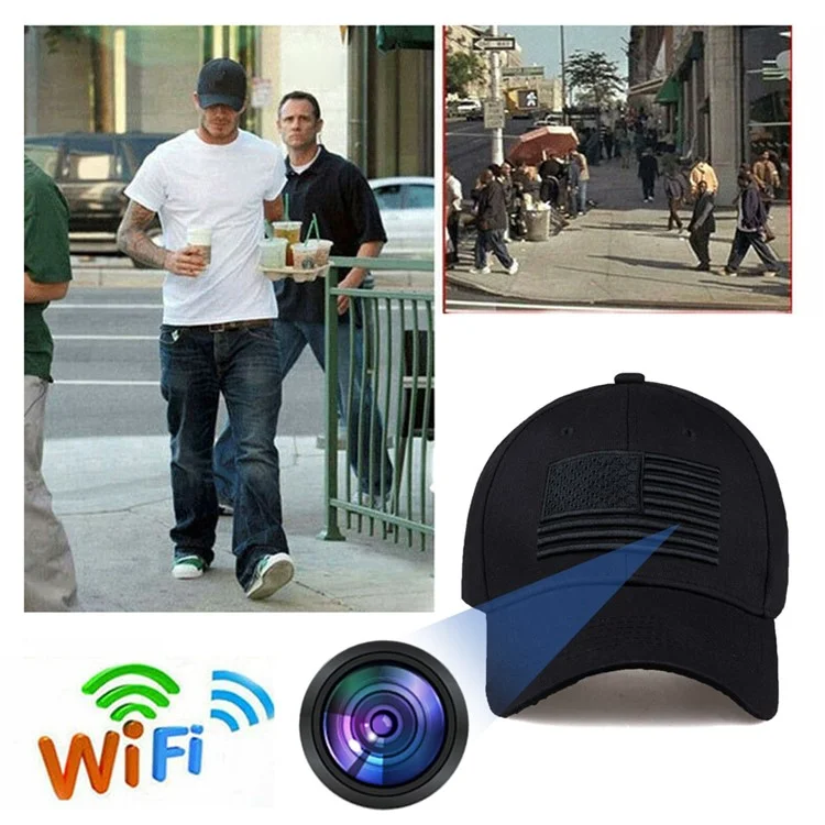 HD 1080P Mini Camera Baseball Cap with Motion Detection Outdoor Surveillance Camera
