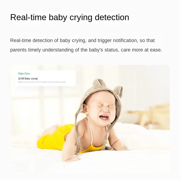 XIAOMI C500 Cámara inteligente de doble objetivo Resolución 2K Detección de IA Audio bidireccional Cámara WiFi, Enchufe CN