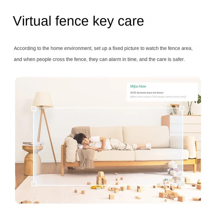 XIAOMI C500 Cámara inteligente de doble objetivo Resolución 2K Detección de IA Audio bidireccional Cámara WiFi, Enchufe CN