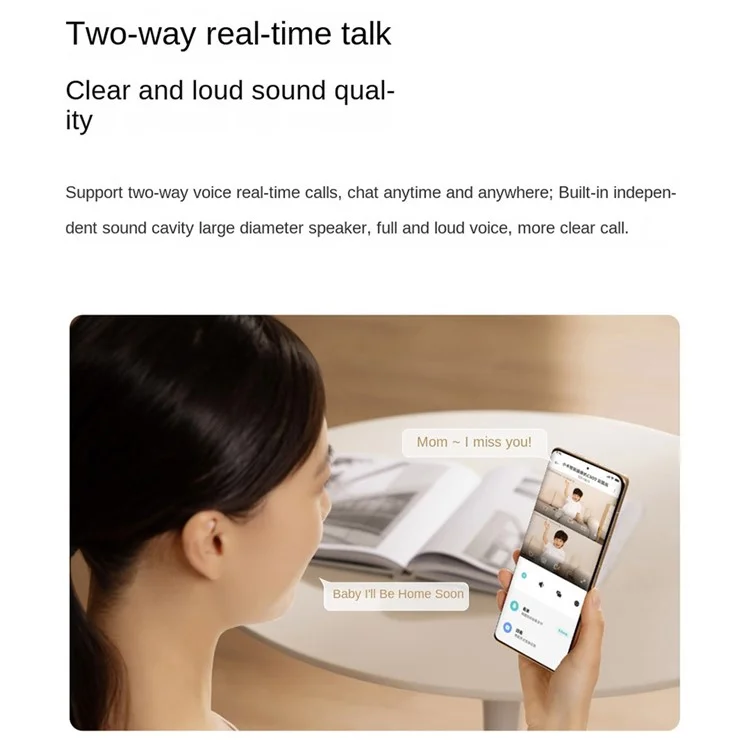 XIAOMI C500 Cámara inteligente de doble objetivo Resolución 2K Detección de IA Audio bidireccional Cámara WiFi, Enchufe CN