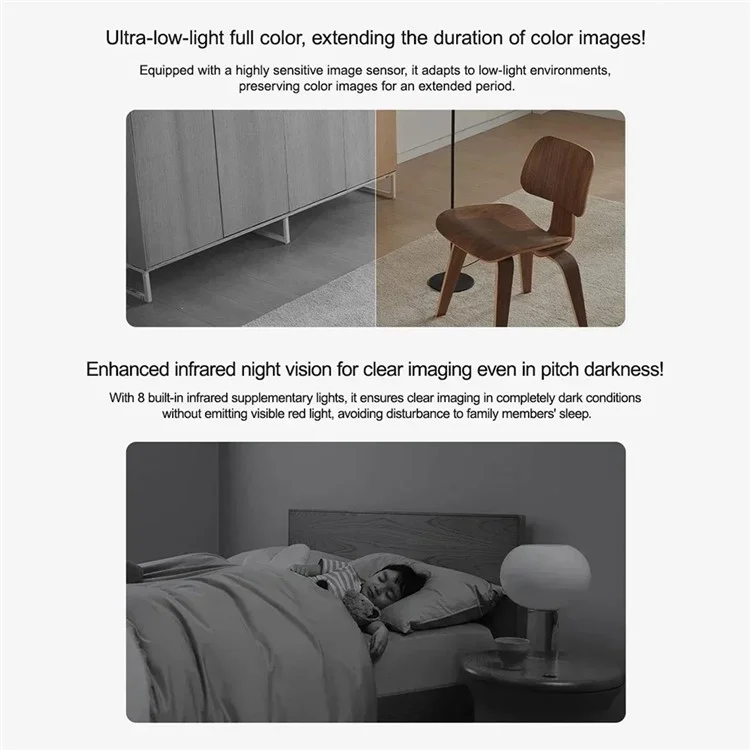 Câmera Inteligente XIAOMI 3 PTZ Versão Visão Noturna Áudio Bidirecional Câmera Wi-Fi para Segurança Residencial, Plug CN