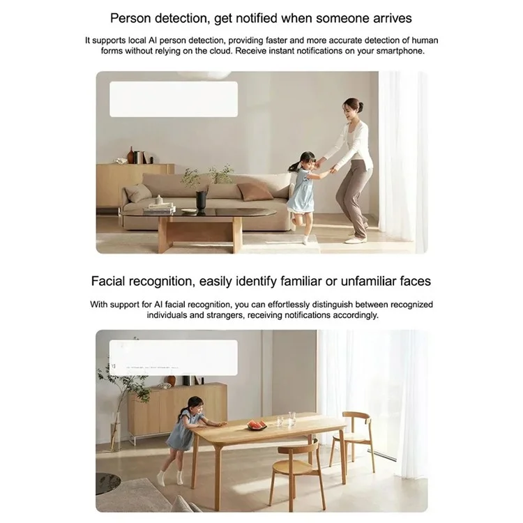 Câmera Inteligente XIAOMI 3 PTZ Versão Visão Noturna Áudio Bidirecional Câmera Wi-Fi para Segurança Residencial, Plug CN