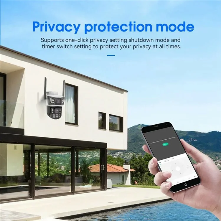V421A WiFi Outdoor Security Camera Full Color Night Vision 360 Degree Panoramic Monitor Cam