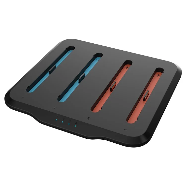 For Nintendo Switch 2 Controller 4-Slot Charging Dock Left Right Gamepad Charger with LED Indicators