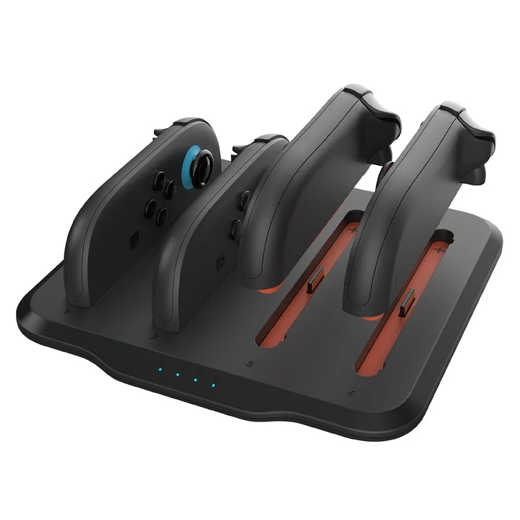 For Nintendo Switch 2 Controller 4-Slot Charging Dock Left Right Gamepad Charger with LED Indicators