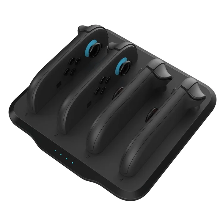 For Nintendo Switch 2 Controller 4-Slot Charging Dock Left Right Gamepad Charger with LED Indicators