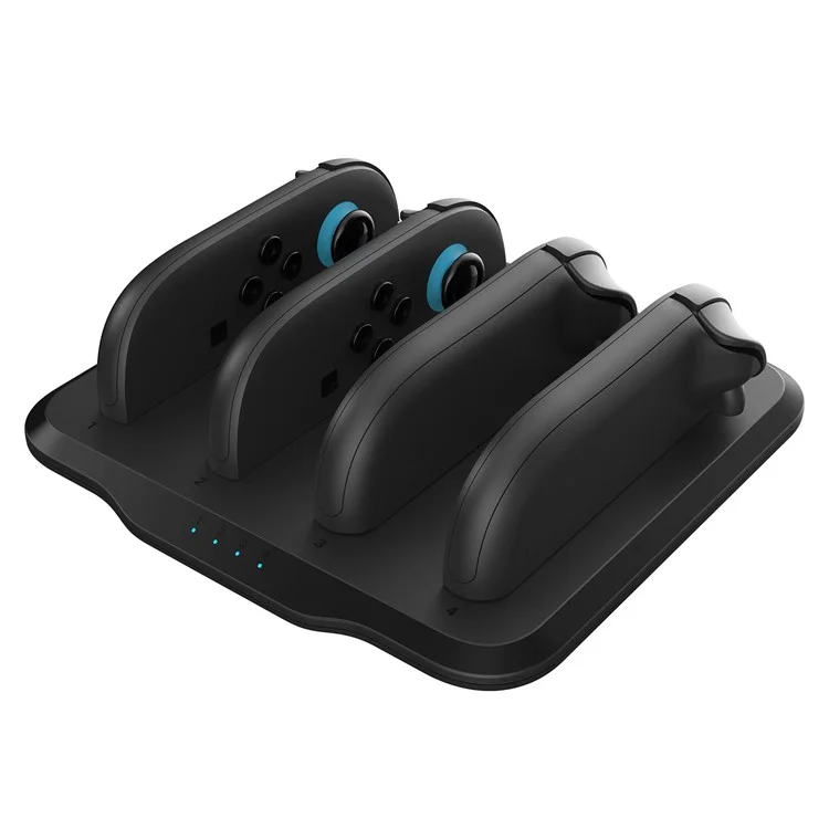 For Nintendo Switch 2 Controller 4-Slot Charging Dock Left Right Gamepad Charger with LED Indicators
