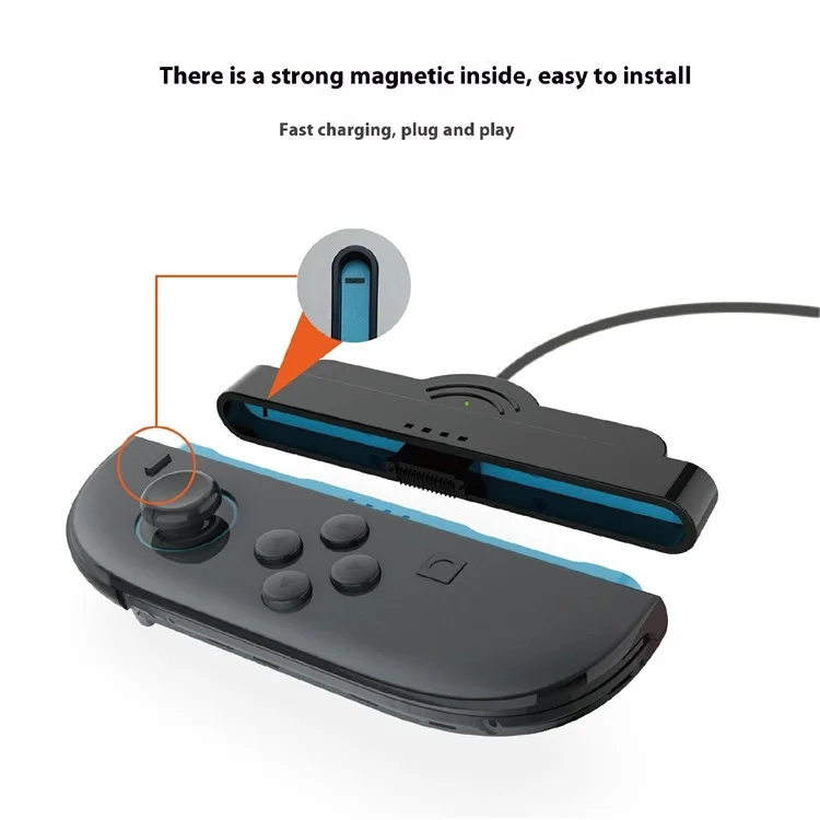 Câble de charge PGTECH GP-377 pour Nintendo Switch - Câble de chargement tressé 2 en 1 pour 2 Joy-Con