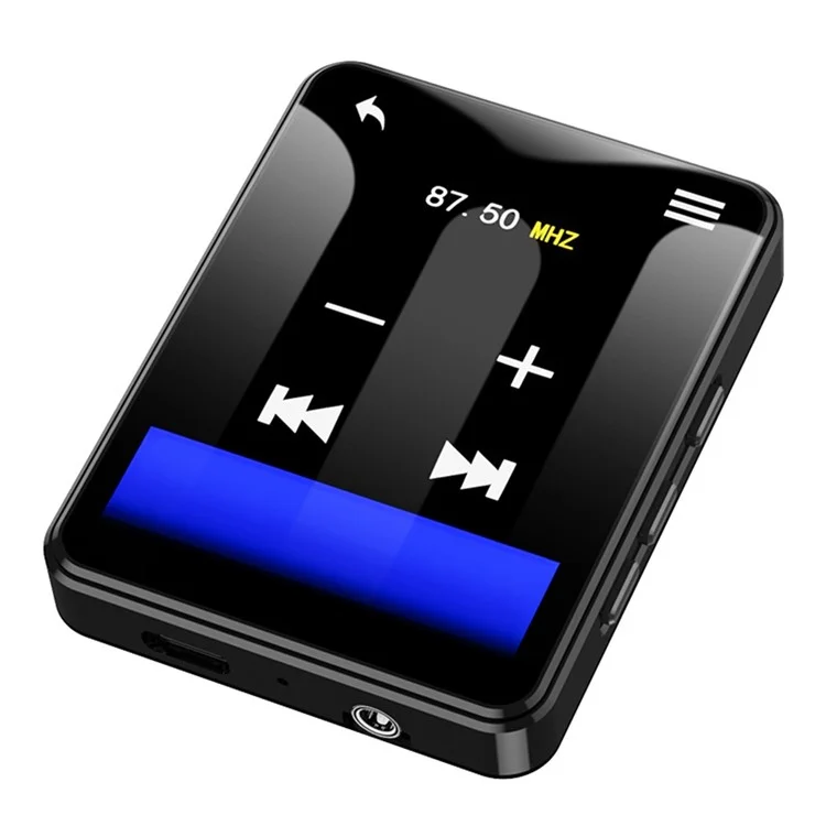 MP3-05B Lettore MP4 con schermo touch da 2,4 pollici, Bluetooth, Radio FM e Video, Versione in Metallo (Con scheda TF da 64G)