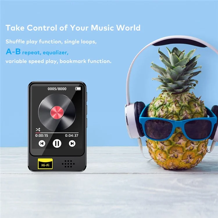 T5 1.77 Inch Touch Screen MP4 Player Bluetooth-Compatible Radio E-Book Reader Voice Recorder (Without TF Card)