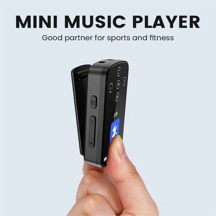 T8 1.54 Inch Touch Screen MP4 Player Bluetooth-Compatible FM Radio E-Book Reader with Back Clip (Without TF Card)