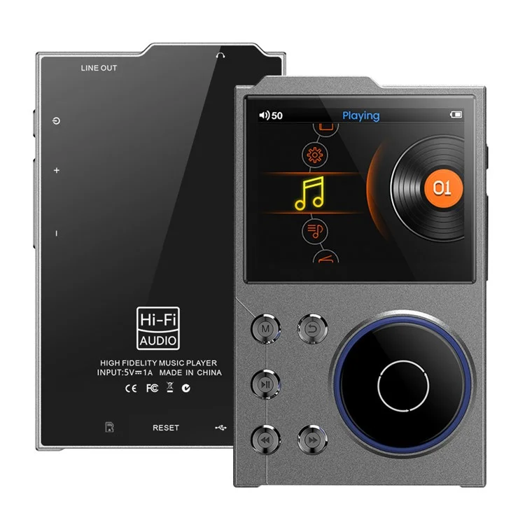 Lettore musicale T10 con schermo TFT da 2,4 pollici, Lettore HiFi, Registratore vocale, Radio FM Bluetooth, Memoria interna da 16 GB