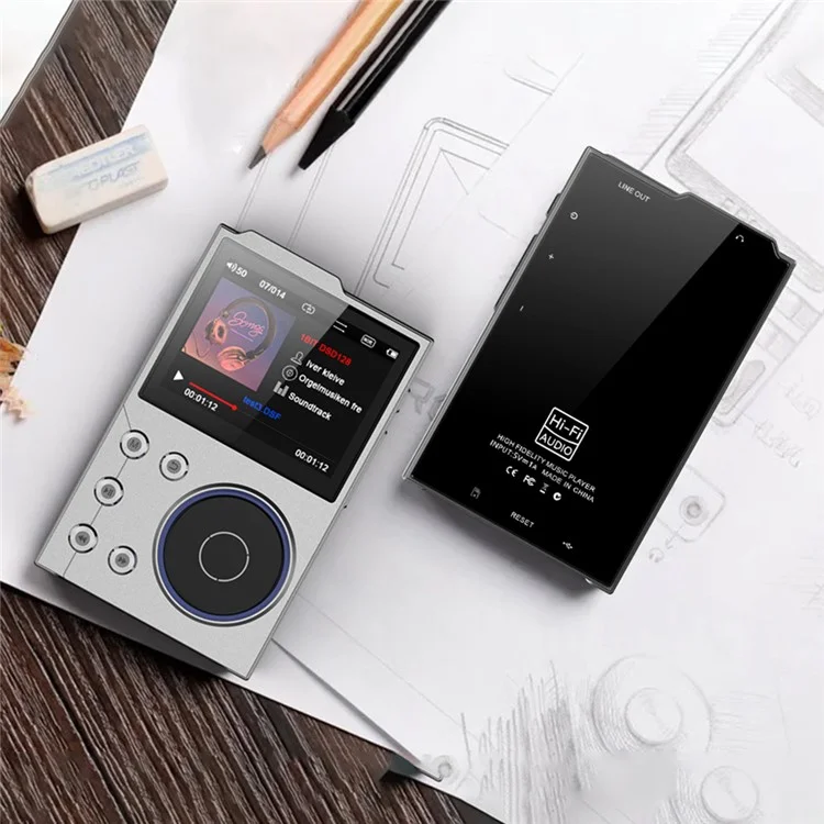 Lettore musicale T10 con schermo TFT da 2,4 pollici, Lettore HiFi, Registratore vocale, Radio FM Bluetooth, Memoria interna da 16 GB