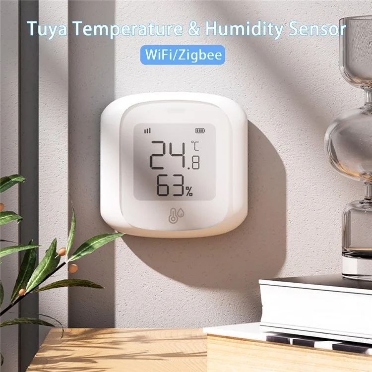Tuya WiFi  /  Zigbee Smart Temperature Humidity Sensor Real Time Monitoring High Precision Digital Detector - WiFi Version