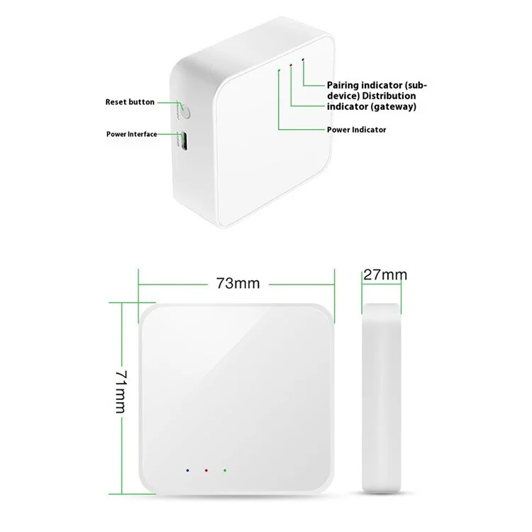 DY-H5 Smart Home Gateway Zigbee 3.0 Bluetooth-Compatible Mesh 5.0 WiFi 3 in 1 Wireless Hub Support Alexa