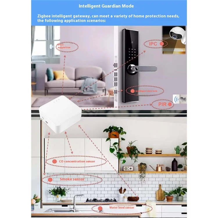 DY-H5 Smart Home Gateway Zigbee 3.0 Bluetooth-Compatible Mesh 5.0 WiFi 3 in 1 Wireless Hub Support Alexa