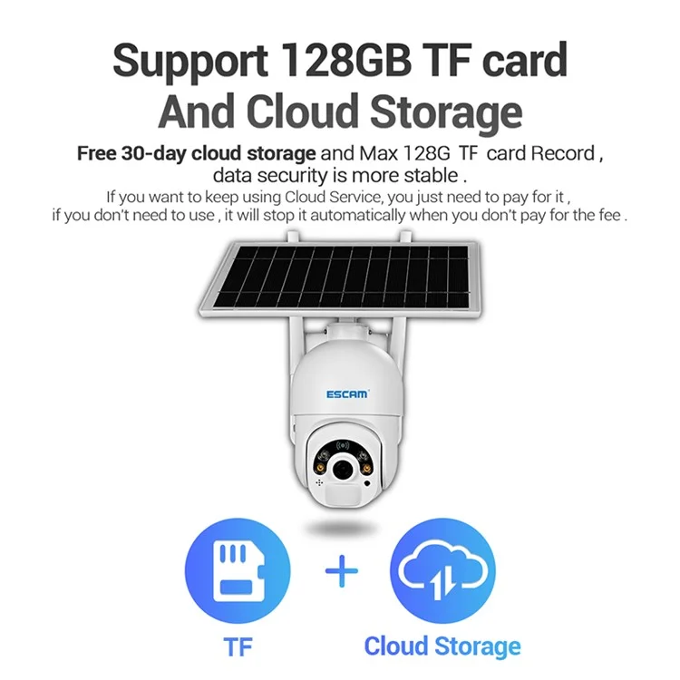ESCAM QF250 1080P Came Solar IP Solar IP Wifi Wiless 6W Panneau Solaire Panneau de Sécurité à Domicile Alimentée