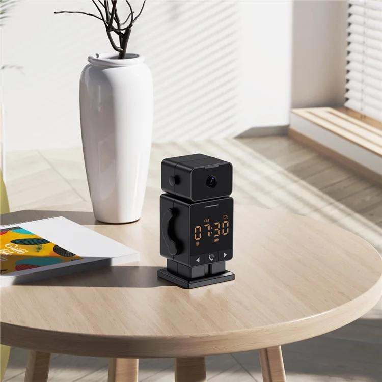 C11 Tuya WiFi Security Camera Alarm Clock Two Way Audio Night Vision HD Surveillance Camera - EU Plug