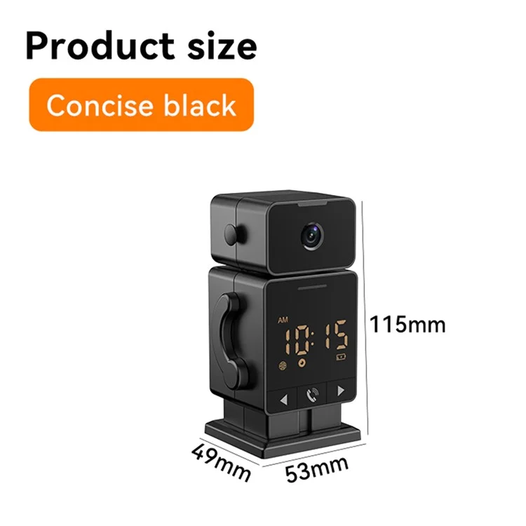C11 Tuya WiFi Security Camera Alarm Clock Two Way Audio Night Vision HD Surveillance Camera - EU Plug