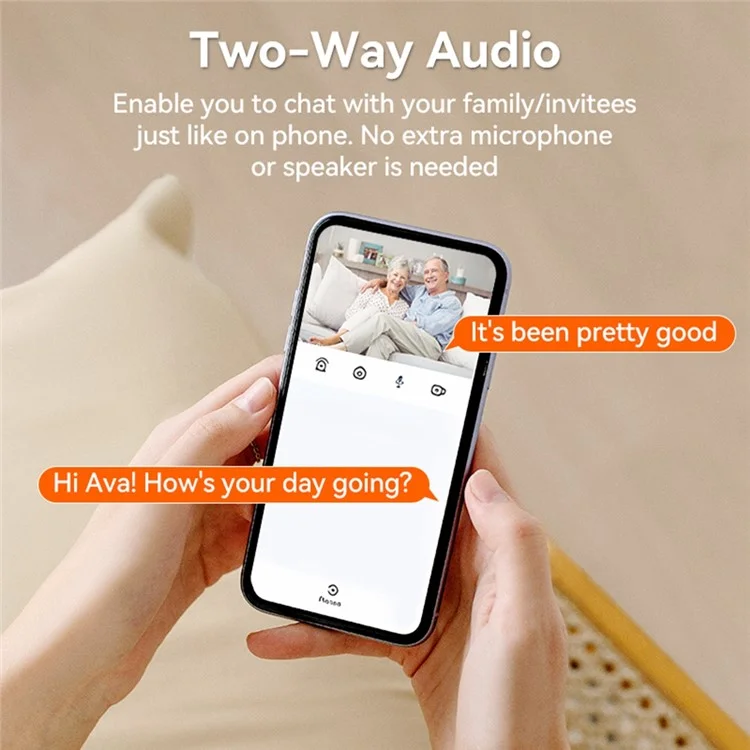 C11 Tuya WiFi Security Camera Alarm Clock Two Way Audio Night Vision HD Surveillance Camera - EU Plug