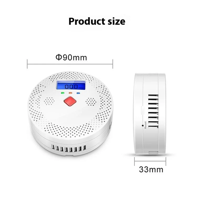 Detector de Monóxido de Carbono Inteligente WiFi CO400A Compatible con Alexa / Asistente de Google, Monitor en Tiempo Real (Sin Batería)