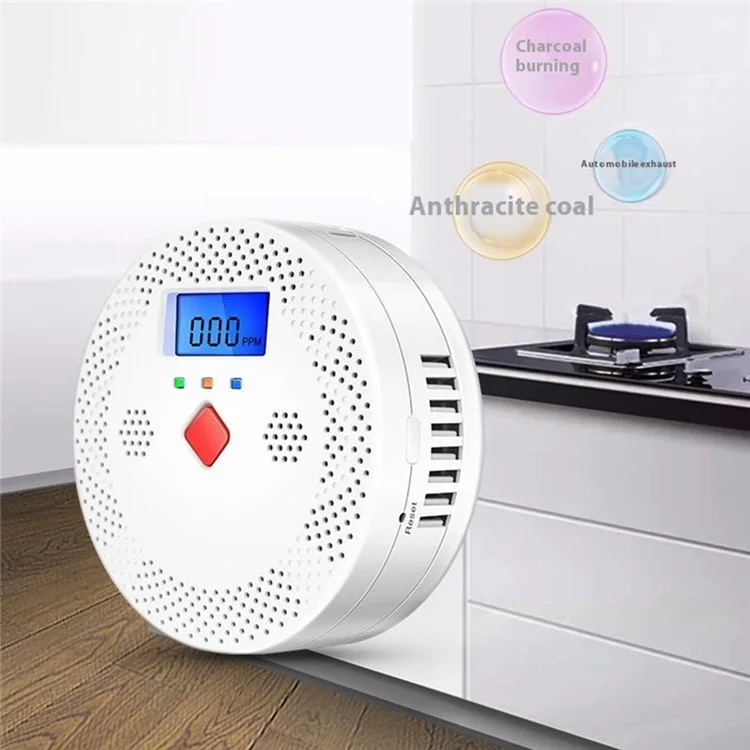 Detector de Monóxido de Carbono Inteligente WiFi CO400A Compatible con Alexa / Asistente de Google, Monitor en Tiempo Real (Sin Batería)