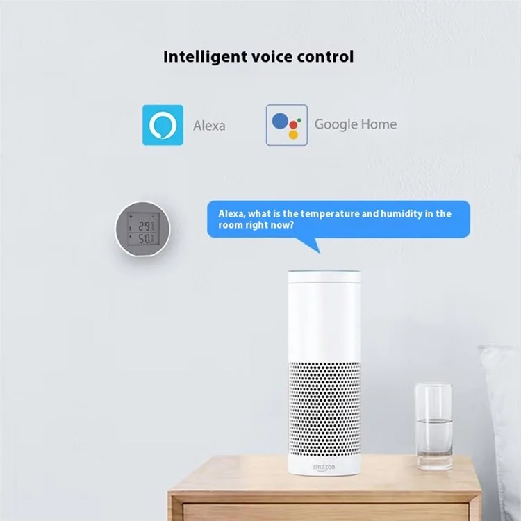 WSD400H WiFi-датчик температуры и влажности с сигнализацией при отклонениях, монитор в реальном времени, совместимый с Alexa и Google Assistant (без батареи)